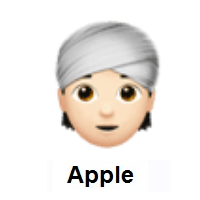 Person Wearing Turban: Light Skin Tone on Apple iOS