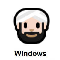 Person Wearing Turban: Light Skin Tone on Microsoft Windows