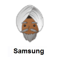 Person Wearing Turban: Medium-Dark Skin Tone on Samsung