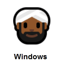 Person Wearing Turban: Medium-Dark Skin Tone on Microsoft Windows