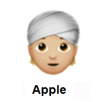 Person Wearing Turban: Medium-Light Skin Tone on Apple iOS