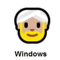 Person Wearing Turban: Medium-Light Skin Tone on Microsoft Windows
