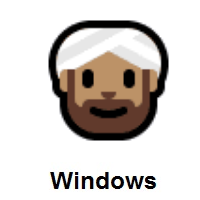 Person Wearing Turban: Medium Skin Tone on Microsoft Windows