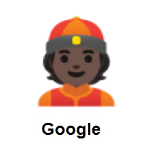 Person with Skullcap: Dark Skin Tone on Google Android