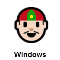 Person with Skullcap: Light Skin Tone on Microsoft Windows