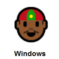 Person with Skullcap: Medium-Dark Skin Tone on Microsoft Windows