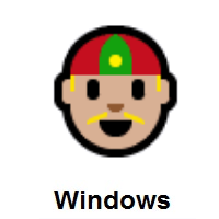 Person with Skullcap: Medium-Light Skin Tone on Microsoft Windows