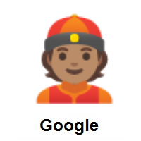 Person with Skullcap: Medium Skin Tone on Google Android