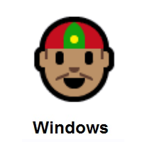 Person with Skullcap: Medium Skin Tone on Microsoft Windows