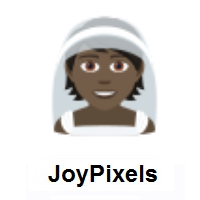 Person With Veil: Dark Skin Tone on JoyPixels