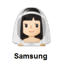 Person With Veil: Light Skin Tone on Samsung