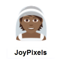 Person With Veil: Medium-Dark Skin Tone on JoyPixels