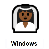 Person With Veil: Medium-Dark Skin Tone on Microsoft Windows