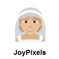 Person With Veil: Medium-Light Skin Tone on JoyPixels
