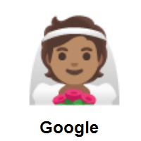 Person With Veil: Medium Skin Tone on Google Android