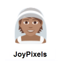 Person With Veil: Medium Skin Tone on JoyPixels