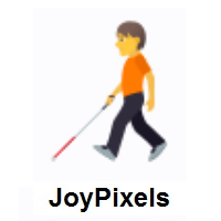 Person With White Cane on JoyPixels