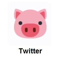 Pig Face on Twitter Twemoji