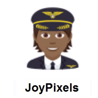 Pilot: Medium-Dark Skin Tone on JoyPixels