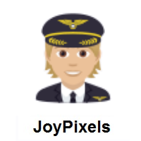 Pilot: Medium-Light Skin Tone on JoyPixels