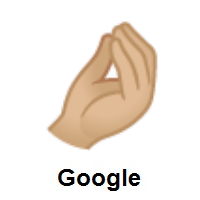 Pinched Fingers: Medium-Light Skin Tone on Google Android