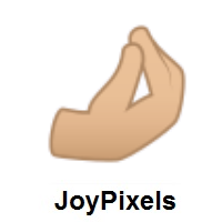 Pinched Fingers: Medium-Light Skin Tone on JoyPixels