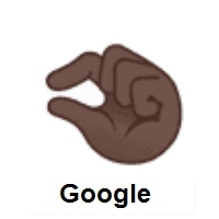 Pinching Hand: Dark Skin Tone on Google Android