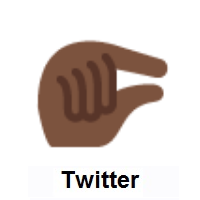 Pinching Hand: Dark Skin Tone on Twitter Twemoji