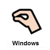 Pinching Hand: Light Skin Tone on Microsoft Windows