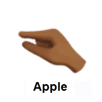 Pinching Hand: Medium-Dark Skin Tone on Apple iOS