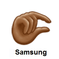 Pinching Hand: Medium-Dark Skin Tone on Samsung