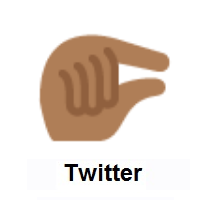 Pinching Hand: Medium-Dark Skin Tone on Twitter Twemoji