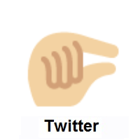 Pinching Hand: Medium-Light Skin Tone on Twitter Twemoji