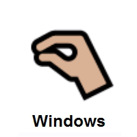 Pinching Hand: Medium-Light Skin Tone on Microsoft Windows
