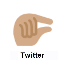 Pinching Hand: Medium Skin Tone on Twitter Twemoji