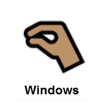 Pinching Hand: Medium Skin Tone on Microsoft Windows