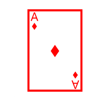 Colored Playing Card Ace Of Diamonds