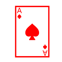 Colored Playing Card Ace Of Spades