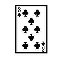 Playing Card Eight Of Clubs