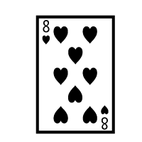 Playing Card Eight Of Hearts