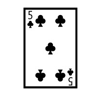 Playing Card Five Of Clubs
