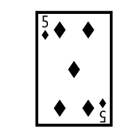 Playing Card Five Of Diamonds