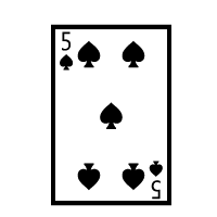 Playing Card Five Of Spades