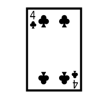 Playing Card Four Of Clubs