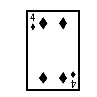 Playing Card Four Of Diamonds