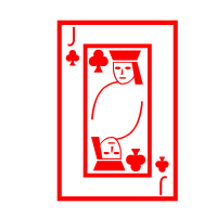 Colored Playing Card Jack Of Clubs