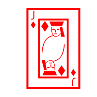 Colored Playing Card Jack Of Diamonds