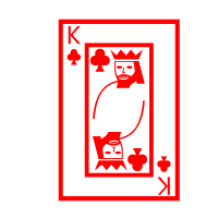 Colored Playing Card King Of Clubs
