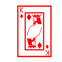 Colored Playing Card King Of Diamonds