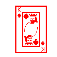 Colored Playing Card King Of Spades
